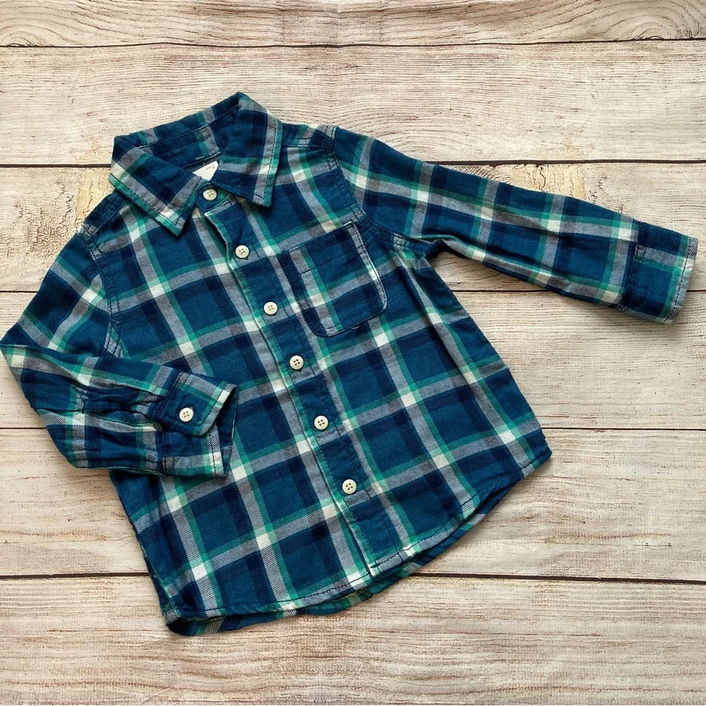 OshKosh Plaid Button Down Shirt NWT Boys 2T